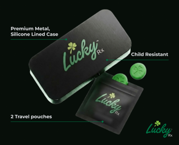 Lucky Wow product pack floating on a dark background